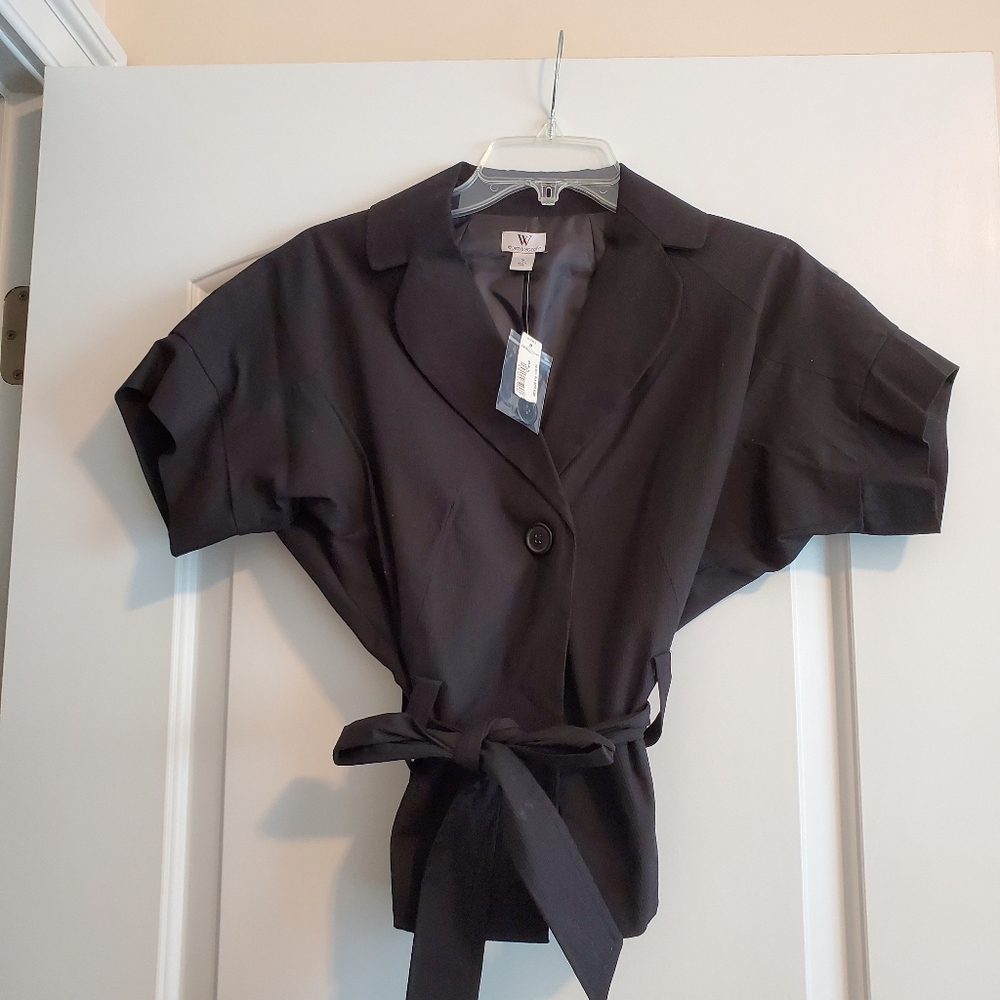 NWT Worthington short sleeve black blazer